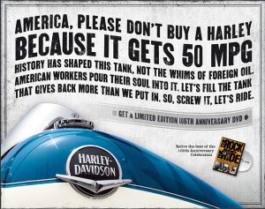 Harley Davidson advertisement