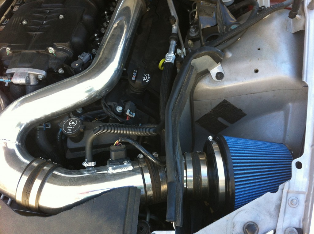Amsoil 6065 filter installed on the Cadillac STS-V Spectre intake 
